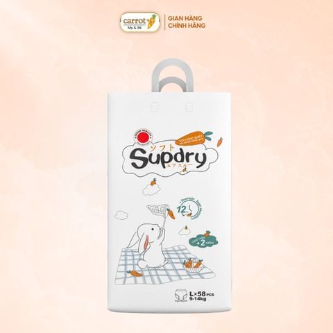 Bỉm - Tã Quần Supdry Trắng Size L 58 Miếng (9-14kg)