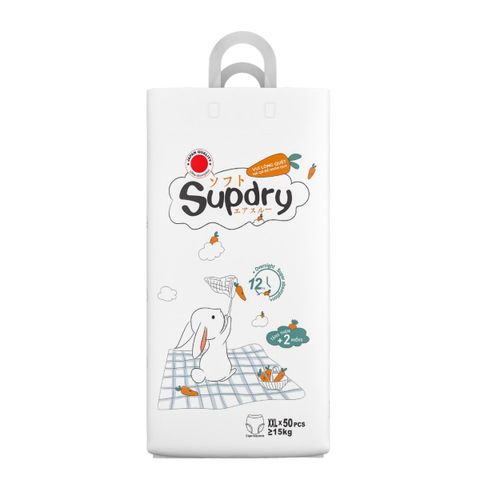 Bỉm - Tã Quần Supdry Trắng Size XXL 50 Miếng (Trên 15kg)
