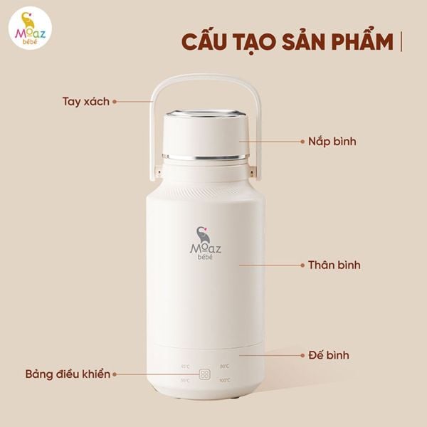 Bình Đun Nước Du Lịch Moaz BéBé MB–107