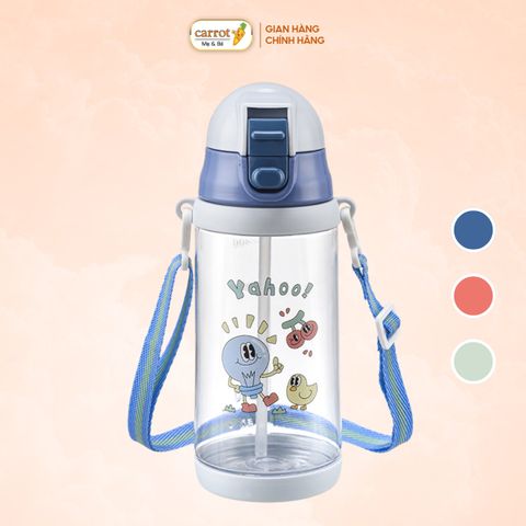 Bình Nước Cho Bé Họa Tiết Yahoo 300ml Kèm Dây Đeo