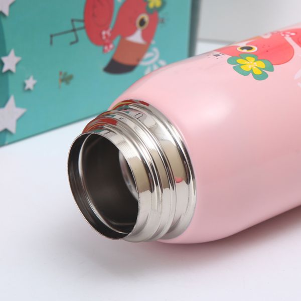 Bình Nước Giữ Nhiệt Cho Bé Hình Hưu 500ml Inox 316 Không Gỉ Kèm Túi