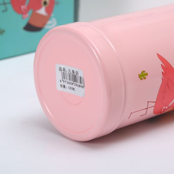 Bình Nước Giữ Nhiệt Cho Bé Hình Hưu 500ml Inox 316 Không Gỉ Kèm Túi