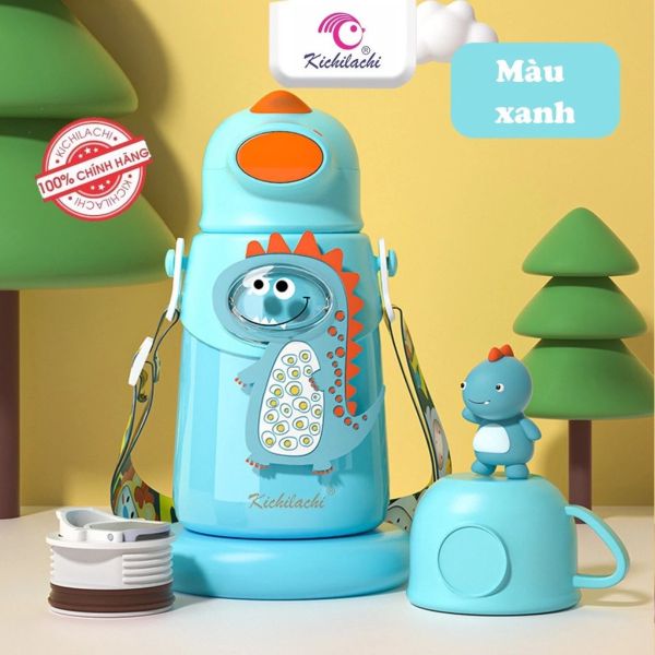 Bình Nước Giữ Nhiệt Cho Bé Kichilachi 500ml Bằng INOX 316 Không Gỉ