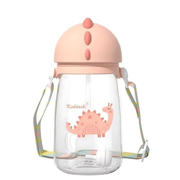 Bình Nước Khủng Long Kichi Nhựa PP Cao Cấp 360ml Cho Bé 6M+