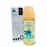 Bình Sữa Babuu PPSU Cổ Rộng 270ml Kèm Núm M (3-6 Tháng)