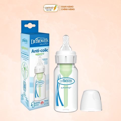 Bình Sữa Dr Brown Cổ Hẹp Nhựa PP BPA Free 120ml
