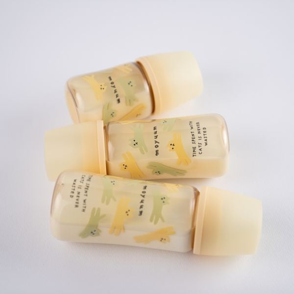 Bình Sữa Moyuum Thế Hệ 3 PPSU 330ml Mẫu Mèo Kèm Núm Số 3