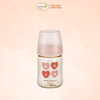 Bình Sữa Moyuum Thế Hệ 3 PPSU 170ml Mẫu Tim Đỏ Kèm Núm Số 1
