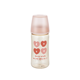 Bình Sữa Moyuum Thế Hệ 3 PPSU 270ml Mẫu Tim Đỏ Kèm Núm Số 2