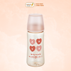 Bình Sữa Moyuum Thế Hệ 3 PPSU 330ml Mẫu Tim Đỏ Kèm Núm Số 3