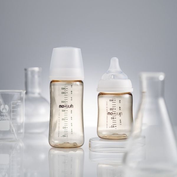 Bình Sữa Moyuum Thế Hệ 3 PPSU 80ml - Trơn - Kèm Núm Support 0M+