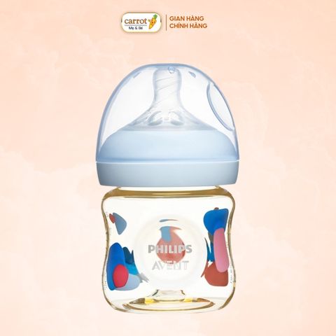Bình Sữa Philips Avent Natural Nhựa PPSU 125ml Kèm Núm Số 2 (0m+)