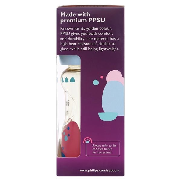 Bình Sữa Philips Avent Natural PPSU 260ml Kèm Núm Số 2 (1m+)