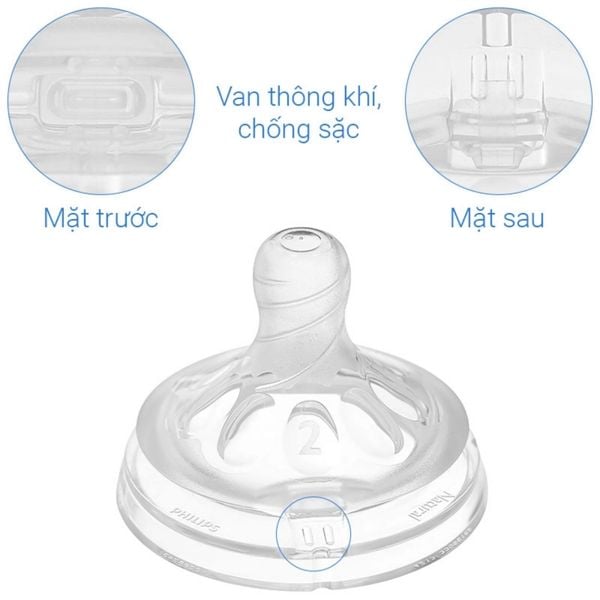 Bình Sữa Philips Avent Natural PPSU 260ml Kèm Núm Số 2 (1m+)