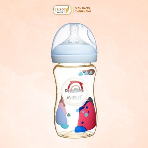 Bình Sữa Philips Avent Natural PPSU 260ml Kèm Núm Số 2 (1m+)
