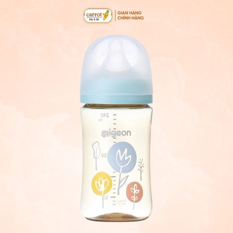 Bình Sữa Pigeon PPSU Plus Thế Hệ III 240ml Kèm Núm M