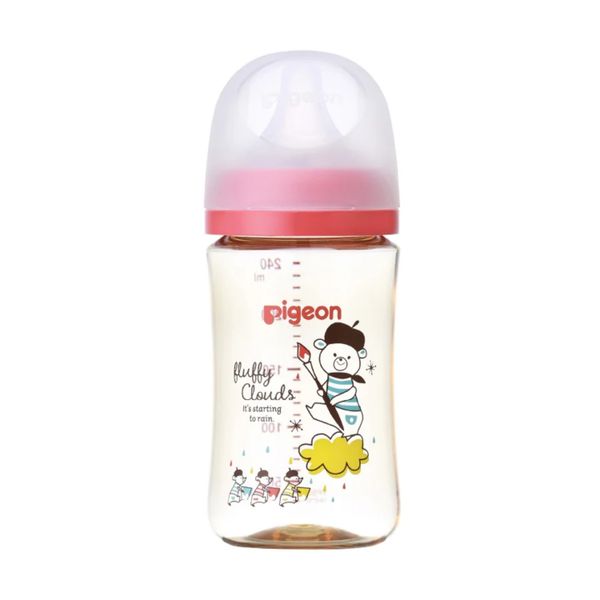 Bình Sữa Pigeon PPSU Plus Thế Hệ III 240ml Kèm Núm M