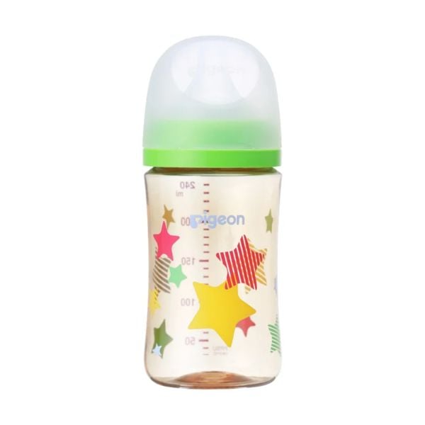 Bình Sữa Pigeon PPSU Plus Thế Hệ III 240ml Kèm Núm M
