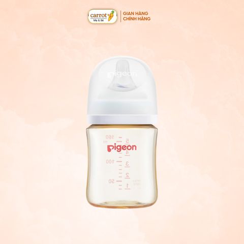 Bình Sữa Pigeon PPSU Softouch Baby-Friendly World Cổ Rông 160ml Hình Logo Pigeon