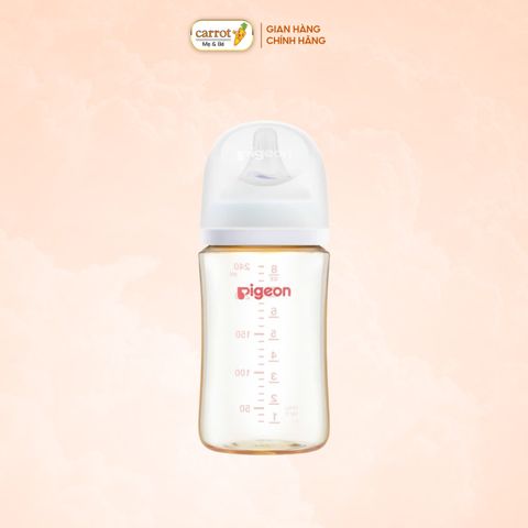 Bình Sữa Pigeon PPSU Softouch Baby-Friendly World Cổ Rông 240ml Hình Logo Pigeon