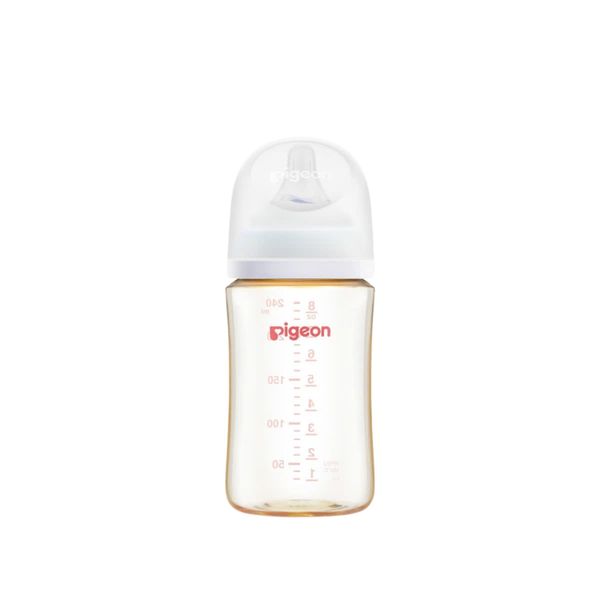 Bình Sữa Pigeon PPSU Softouch Baby-Friendly World Cổ Rông 240ml Hình Logo Pigeon