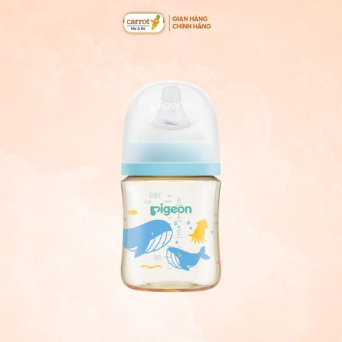 Bình Sữa Pigeon PPSU Softouch Baby-Friendly World Cổ Rông 160ml Hình Đại Dương