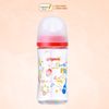 Bình Sữa Pigeon Thủy Tinh Borosilicate Thế Hệ III 240ml (Kèm Núm M) - Họa Tiết Nhạc Cụ