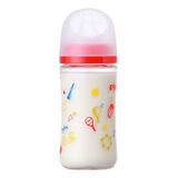 Bình Sữa Pigeon Thủy Tinh Borosilicate Thế Hệ III 240ml (Kèm Núm M) - Họa Tiết Nhạc Cụ