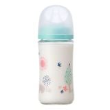 Bình Sữa Pigeon Thủy Tinh Borosilicate Thế Hệ III 240ml (Kèm Núm M) - Họa Tiết Gấu