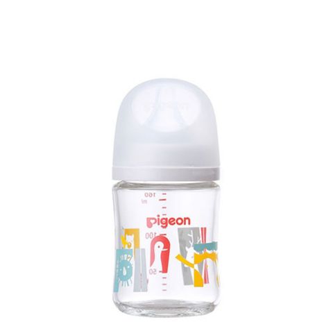 Bình Sữa Pigeon Thủy Tinh Borosilicate Thế Hệ III 160ml (Kèm Núm SS) - Họa Tiết Sở Thú