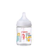 Bình Sữa Pigeon Thủy Tinh Borosilicate Thế Hệ III 160ml (Kèm Núm SS) - Họa Tiết Sở Thú