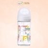 Bình Sữa Pigeon Thủy Tinh Borosilicate Thế Hệ III 240ml (Kèm Núm M) - Họa Tiết Sở Thú