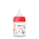 Bình Sữa Pigeon Thủy Tinh Borosilicate Thế Hệ III 160ml (Kèm Núm SS) - Họa Tiết Nhạc Cụ
