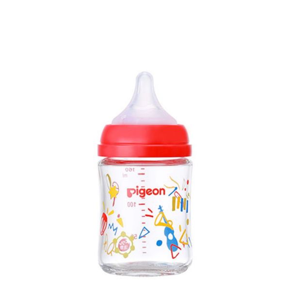 Bình Sữa Pigeon Thủy Tinh Borosilicate Thế Hệ III 160ml (Kèm Núm SS) - Họa Tiết Nhạc Cụ
