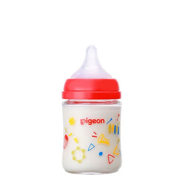 Bình Sữa Pigeon Thủy Tinh Borosilicate Thế Hệ III 160ml (Kèm Núm SS) - Họa Tiết Nhạc Cụ