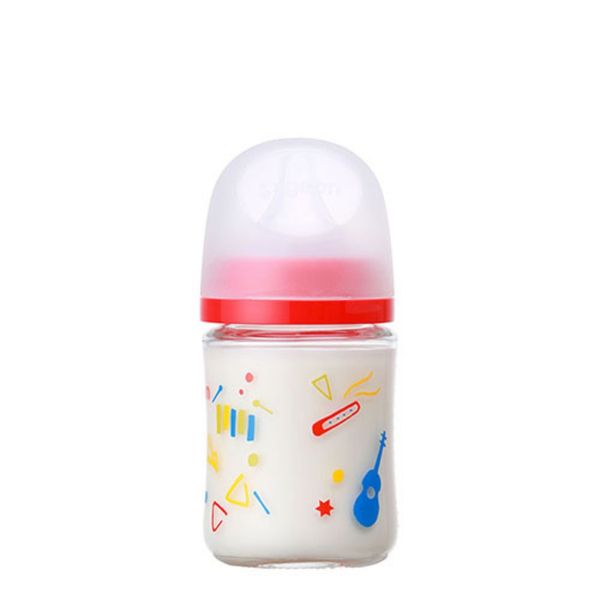 Bình Sữa Pigeon Thủy Tinh Borosilicate Thế Hệ III 160ml (Kèm Núm SS) - Họa Tiết Nhạc Cụ
