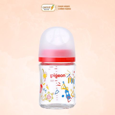 Bình Sữa Pigeon Thủy Tinh Borosilicate Thế Hệ III 160ml (Kèm Núm SS) - Họa Tiết Nhạc Cụ