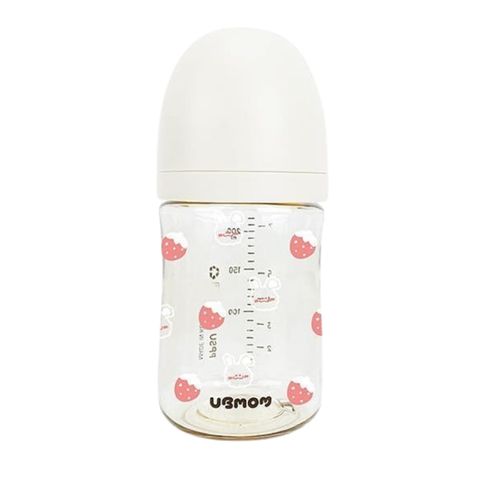Bình Sữa UBMOM PPSU Cổ Rộng 200ml Họa Tiết Thỏ Dâu