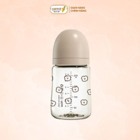Bình Sữa UBMOM PPSU Cổ Rộng 200ml Họa Tiết Chó Xù