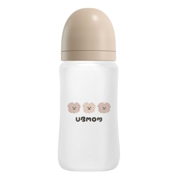 Bình Sữa UBMom Thủy Tinh Tráng Silicone 240ml