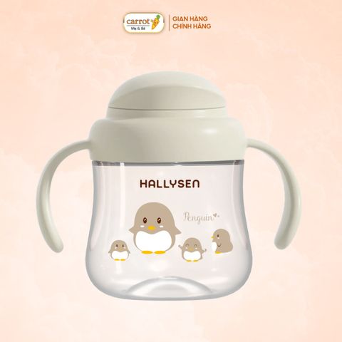 Bình Tập Uống Nước Hallysen 210ml Hình Chim Cánh Cụt