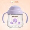 Bình Tập Uống Nước Hallysen 210ml Màu Tím Hình Bạch Tuộc