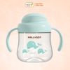 Bình Tập Uống Nước Hallysen 210ml Màu Xanh Hình Cá Voi