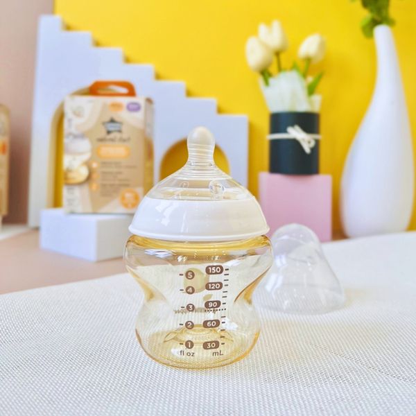 Bình Tommee Tippee PPSU Natural Star Cổ Rộng 150ml Họa Tiết