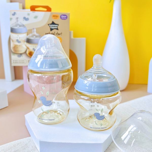 Bình Tommee Tippee PPSU Natural Star Cổ Rộng 150ml Xanh