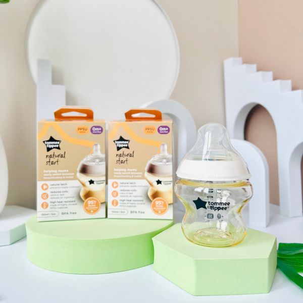 Bình Tommee Tippee PPSU Natural Star Cổ Rộng 150ml Trơn