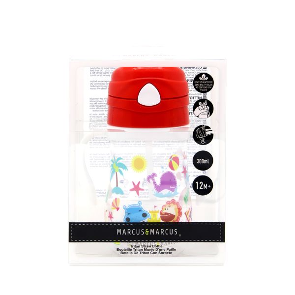 Bình Uống Nước Có Ống Hút Cho Bé Tritan Marcus & Marcus Cho Bé Từ 12 tháng