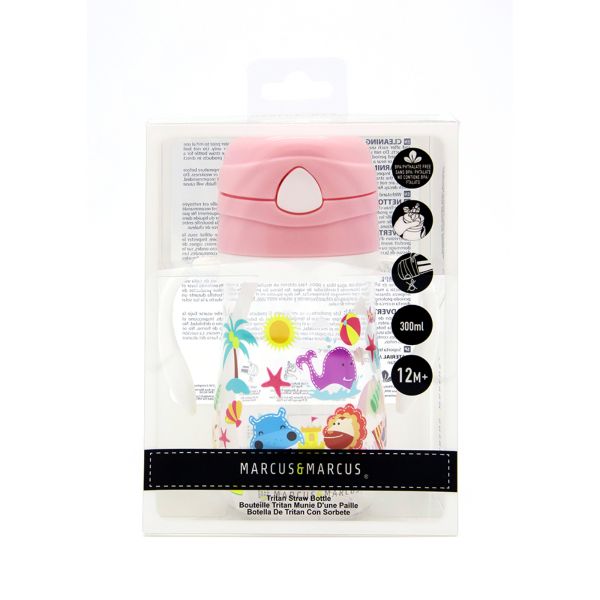 Bình Uống Nước Có Ống Hút Cho Bé Tritan Marcus & Marcus Cho Bé Từ 12 tháng