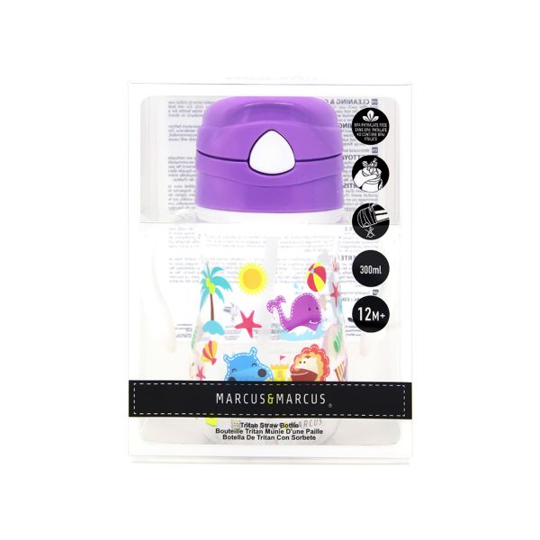 Bình Uống Nước Có Ống Hút Cho Bé Tritan Marcus & Marcus Cho Bé Từ 12 tháng