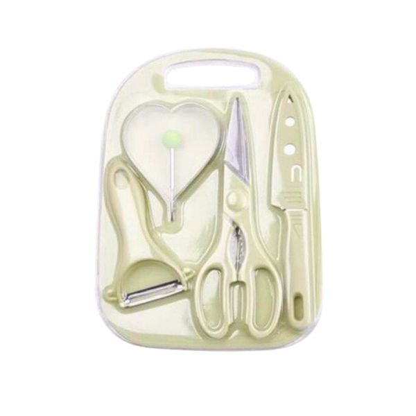 Bộ Dao, Kéo, Thớt Misan Chế Biến Ăn Dặm Cho Bé 5 Chi Tiết